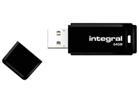 Een Integral USB 2.0 stick, 64 GB, zwart koop je bij best4office