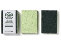 Een Mr. Eco schuurspons ft 9,8 x 6,8 x 2 cm, met stevige vezels, pak van 2 stuks koop je bij Muys Kantoor & Kado