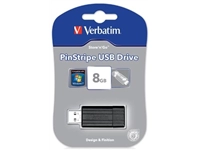 Een Verbatim PinStripe USB 2.0 stick, 8 GB, zwart koop je bij best4office