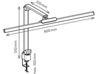 Een Hansa bureaulamp Flow, LED, grijs koop je bij Muys Kantoor & Kado