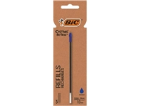 Een BIC Cristal Re-New balpenvulling, medium, 3 st, blauw koop je bij Muys Kantoor & Kado