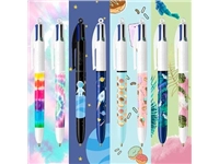 Een Bic Colours Decors, 4-kleurenbalpen, medium, klassieke inktkleuren, doos van 8 stuks koop je bij Muys Kantoor & Kado