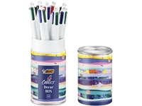 Een Bic Colours Decors, 4-kleurenbalpen, medium, klassieke inktkleuren, doos van 8 stuks koop je bij Muys Kantoor & Kado