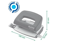 Een Leitz NeXXt Recycle Mini perforator, 10 blad, rood koop je bij best4office