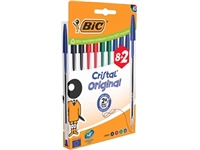 Een Bic Cristal balpen, medium, assorti, blister van 8 + 2 GRATIS koop je bij Muys Kantoor & Kado