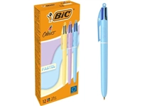 Een Bic Colours Pastel 4-kleurenbalpen, medium, klassieke inktkleuren, µdoos van 12 stuks koop je bij Muys Kantoor & Kado