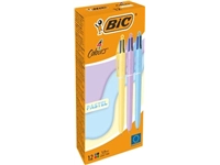 Een Bic Colours Pastel 4-kleurenbalpen, medium, klassieke inktkleuren, µdoos van 12 stuks koop je bij Muys Kantoor & Kado