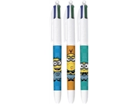 Een Bic Colours Minions 4-kleurenbalpen, medium, klassieke inktkleuren, display van 40 stuks koop je bij Muys Kantoor & Kado