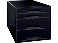 Een Leitz Dual Black ladenblok met 4 laden, zwart koop je bij best4office