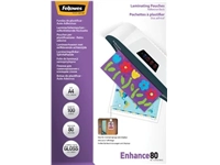 Een Fellowes lamineerhoes Enhance80 zelfklevend ft A4, 160 micron (2 x 80 micron), pak van 100 stuks koop je bij best4office