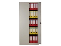 Een Bisley draaideurkast, ft 195 x 91 x 40 cm (h x b x d), 4 legborden, grijs koop je bij best4office