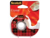 Een Scotch Plakband Crystal ft 19 mm x 25 m, blister met 1 afroller met 1 rolletje koop je bij best4office