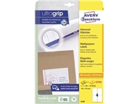 Een Avery Zweckform 6120, Universele etiketten, Ultragrip, wit, 25+5 vel, 4 per vel, 105 x 148 mm koop je bij best4office