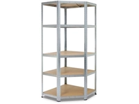 Een Avasco rek Strong Corner, ft 176 x 75 x 40 x 50 cm, 5 legborden, gegalvaniseerd koop je bij Muys Kantoor & Kado