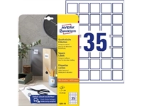 Een Avery Zweckform vierkante etiketten, 35 x 35 mm, wit, permanent klevend, 350 etiketten, 10 vellen koop je bij best4office