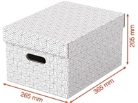 Een Esselte Home opbergdoos, ft 26,5 x 36,5 x 20,5 cm, wit, pak van 3 stuks koop je bij best4office