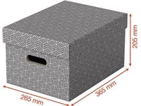 Een Esselte Home opbergdoos, ft 26,5 x 36,5 x 20,5 cm, grijs, pak van 3 stuks koop je bij best4office