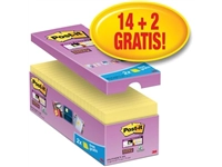 Een Post-it Super Sticky notes, 90 vel, ft 76 x 76 mm, geel, pak van 14 blokken + 2 gratis koop je bij best4office