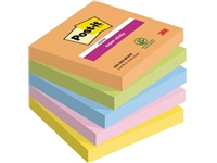 Een Post-it Super Sticky notes Boost, 90 vel, ft 76 x 76 mm, geassorteerde kleuren, pak van 5 blokken koop je bij best4office