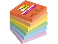 Een Post-it Super Sticky Notes Playful, 90 vel, ft 76 x 76 mm, geassorteerde kleuren, pak van 6 blokken koop je bij Muys Kantoor & Kado