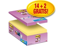 Een Post-it Super Sticky notes, 90 vel, ft 76 x 127 mm, geel, pak van 14 blokken + 2 gratis koop je bij best4office