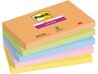 Een Post-it Super Sticky notes Boost, 90 vel, ft 76 x 127 mm, geassorteerde kleuren, pak van 5 blokken koop je bij best4office