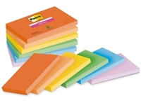 Een Post-it Super Sticky notes Playful, 90 vel, ft 76 x 127 mm, geassorteerde kleuren, pak van 6 blokken koop je bij best4office