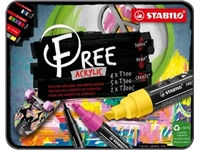 Een STABILO free acrylmarker, starter kit, pak van 11 stuks koop je bij Muys Kantoor & Kado