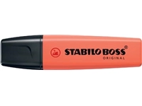 Een STABILO BOSS ORIGINAL Pastel markeerstift, mellow coral-red (lichtoranje) koop je bij Muys Kantoor & Kado