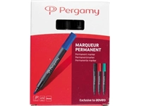 Een Pergamy permanent marker met beitelpunt, zwart koop je bij Muys Kantoor & Kado