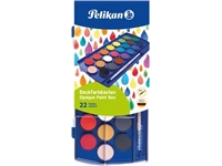 Een Pelikan verfdoos plakkaatverf Paintbox 22 napjes koop je bij best4office