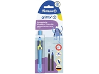 Een Pelikan Griffix roller, op blister, voor rechtshandigen, blauw - groen koop je bij Muys Kantoor & Kado