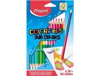 Een Maped kleurpotlood Color'Peps Duo, blister met 18 stuks koop je bij Muys Kantoor & Kado