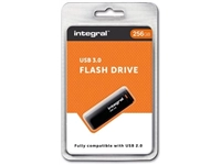 Een Integral USB stick 3.0 Black, 256 GB, zwart koop je bij best4office