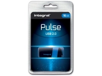 Een Integral Pulse USB 2.0 stick, 16 GB, zwart/blauw koop je bij best4office