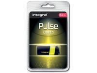 Een Integral Pulse USB 2.0 stick, 64 GB, zwart/geel koop je bij best4office