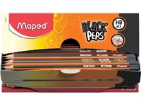 Een Maped potlood Black'Peps HB, zonder gum, kartonnen displaydoos van 100 stuks koop je bij Muys Kantoor & Kado