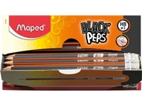 Een Maped potlood Black'Peps HB, met gum, kartonnen displaydoos van 100 stuks koop je bij Muys Kantoor & Kado