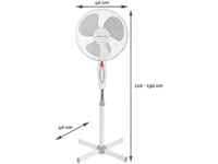 Een Statiefventilator F300, diameter 40 cm, wit koop je bij Muys Kantoor & Kado