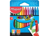 Een Maped waskrijt Color'Peps Wax, doos van 12 stuks in geassorteerde kleuren koop je bij best4office