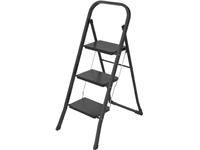 Een Brasq trapladder SL300, metaal, zwart, 3 treden koop je bij best4office