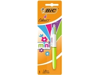 Een Bic Colours Mini 4-kleurenbalpen, medium, pastel inktkleuren, op blister koop je bij Muys Kantoor & Kado