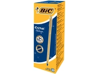 Een Bic balpen Cristal Medium, gouden lichaam, blauwe inkt, doos van 20 stuks koop je bij best4office