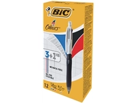 Een Bic Colours 3 + 1 HB 4-kleurenbalpen, medium, 3 klassieke inktkleuren en een vulpotlood 0,7 mm HB koop je bij best4office