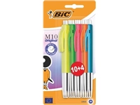 Een Bic balpen M10 Original Ultracolours, blister van 10 + 4 gratis koop je bij Muys Kantoor & Kado