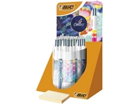 Een Bic Colours Tie-Dye Botanical 4-kleurenbalpen, medium, klassieke inktkleuren, display van 30 stuks koop je bij Muys Kantoor & Kado