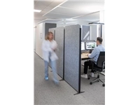 Een MAULcocoon scheidingswand, ft 100x180 cm, grijs, frame antraciet, voet koop je bij best4office