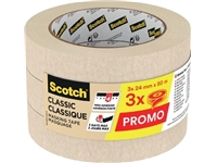 Een Scotch classic afplaktape, ft 24 mm x 50 m, pak van 3 stuks koop je bij Muys Kantoor & Kado