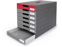 Een Durable ladenblok Idealbox Pro, 7 laden, rood koop je bij best4office