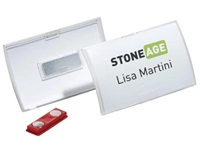 Een Durable badge met magneet Click Fold ft 40 x 75 mm, doos van 10 stuks koop je bij best4office